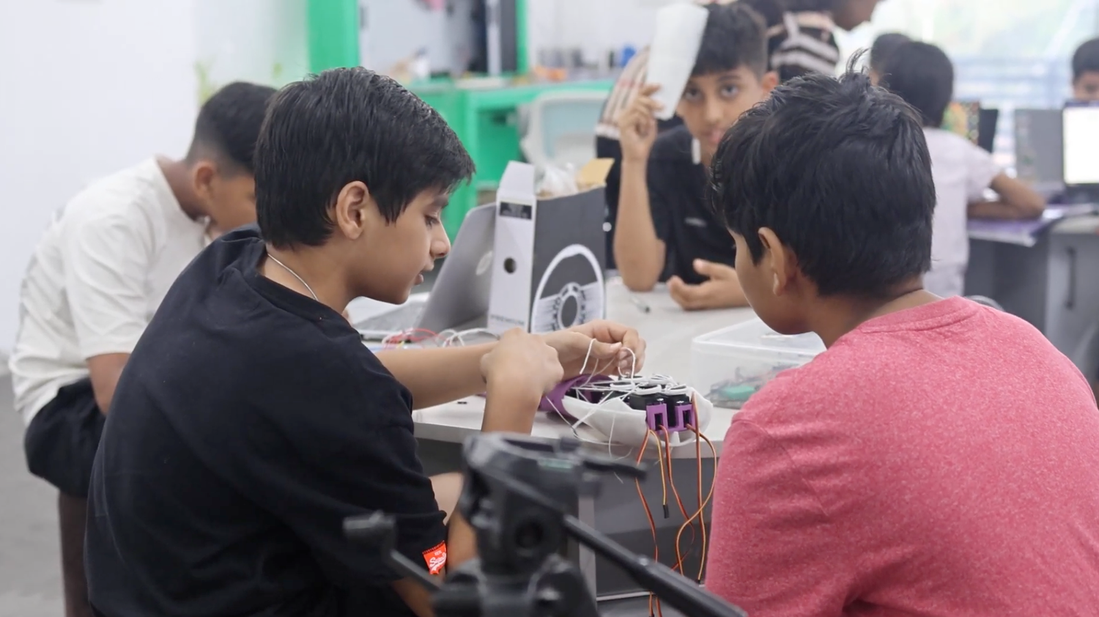 Student working on AI machine learning project at MittyVerse makerspace Gurugram