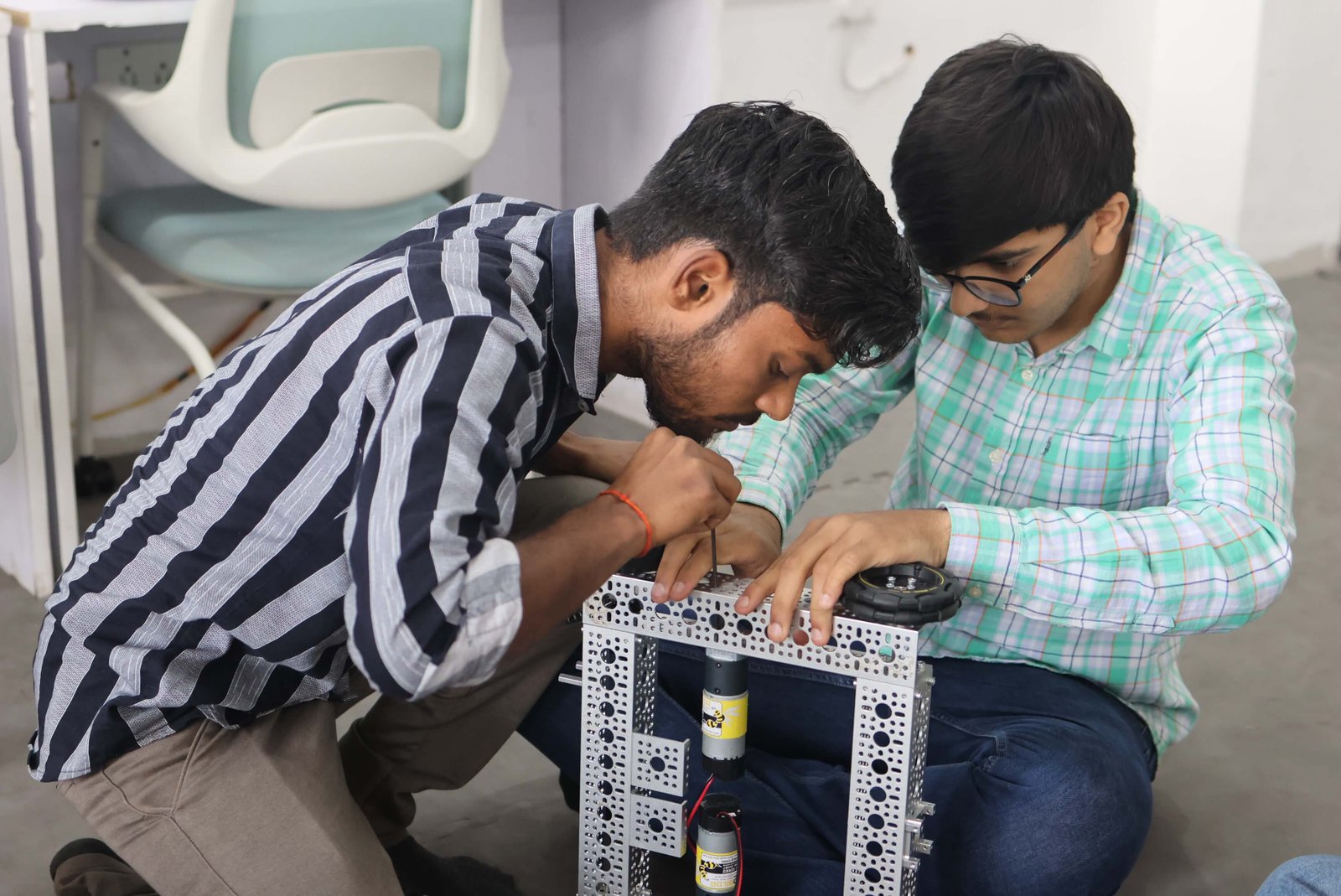 Teenager working on advanced robotics project at MittyVerse summer camp Gurugram